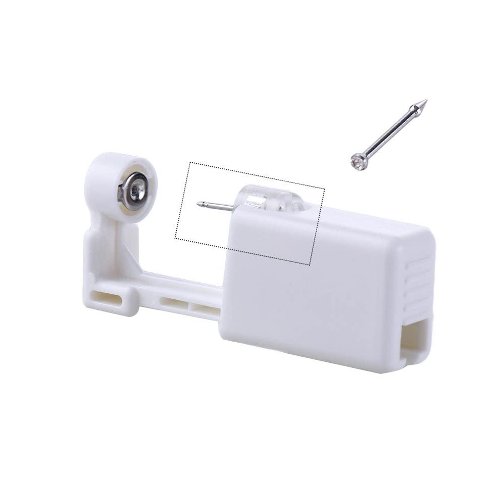 1PCS Ear Piercing Kit,Safety Earring Piercer Machine Disposable Ear Studs Piercing Device for Body Jewelry Piercing Tool(F)