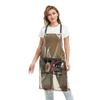 MIKI WELL Barber Hair Stylist Apron For Beauty Salon Waterproof with Adjustable Chains Work Clothes 22.8W x 28.7L (Black) view 1