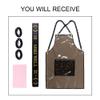 MIKI WELL Barber Hair Stylist Apron For Beauty Salon Waterproof with Adjustable Chains Work Clothes 22.8W x 28.7L (Black) view 3