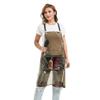 MIKI WELL Barber Hair Stylist Apron For Beauty Salon Waterproof with Adjustable Chains Work Clothes 22.8W x 28.7L (Black) view 4