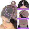 100% Brazillian Virgin Human Hair Wigs Dark Purple Color Body Wave Style 4x4 Full Lace Front HD Transparent Lace Wigs for Black Women 180% Density Pre Plucked Hairline (16inch, 4x4 Closure Wig) view 4