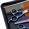 YUYTE Professional Hair Cutting Shears Set, Barber hair Cutting Scissors Thinning Shears Sharp Blades Hairdresser Haircut Stainless Steel Rainbow Color view 3