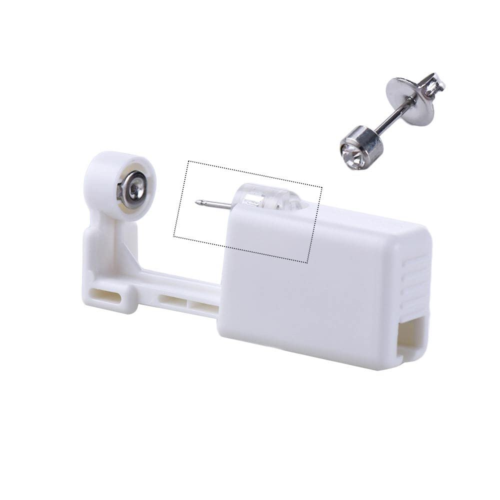 1PCS Ear Piercing Kit,Safety Earring Piercer Machine Disposable Ear Studs Piercing Device for Body Jewelry Piercing Tool(C)
