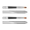 2pcs Lip Brush, Ergonomic Retractable Sealing Design Small Easy Cleaning Single Head Aluminium Tube Lipstick Liner Brushes Concealer Dual End view 2