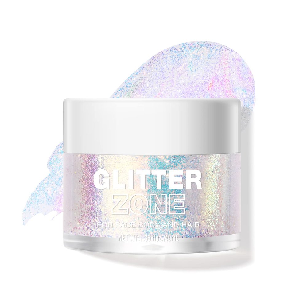 BestLand Holographic Body Glitter Gel for Women and Kids  Sparkle Glitter Makeup for Face, Body & Hair  Long Lasting Shimmer Gel for Festival, Rave, Halloween, Party, Mermaid Look (02 Stardust Pink)