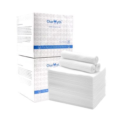 Charmyth Disposable Face Towels XL 100 Count - Extra Thick Soft Makeup Remover Wipes for Sensitive Skin Degradable Facial Cleansing Towels