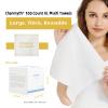 Charmyth Disposable Face Towels XL 100 Count - Extra Thick Soft Makeup Remover Wipes for Sensitive Skin Degradable Facial Cleansing Towels view 2