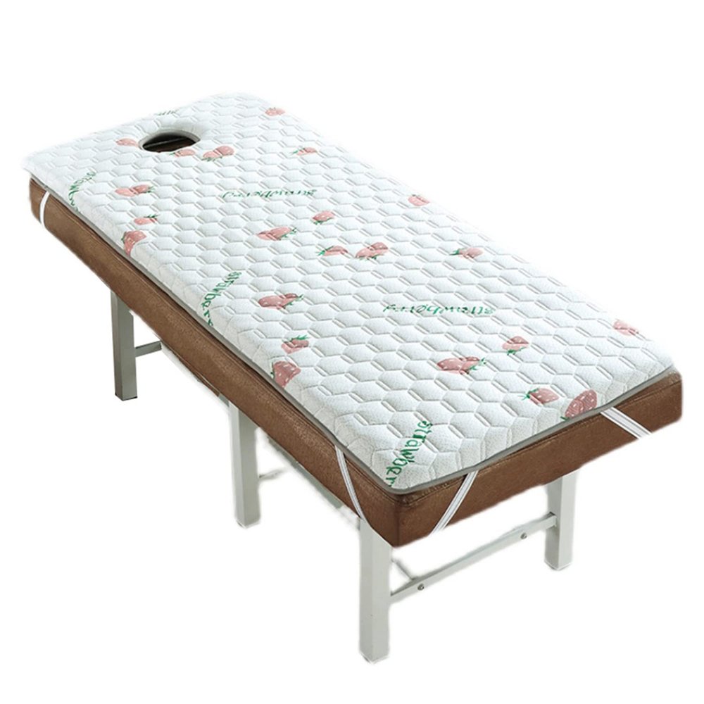 3cm Thickness Trapezoidal Lash Bed Topper Facial Massage Table Bed Cover Mattress Pad with Hole Memory Foam Mattress Topper for Spa Bed Non-Slip Massage Table Sheet,Fruit,60x180cm