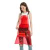 MIKI WELL Barber Hair Stylist Apron For Beauty Salon Waterproof with Adjustable Chains Work Clothes 22.8W x 28.7L (Red) view 2