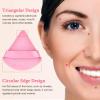12 PCS Powder Puff Triangle Makeup Puffs for Loose Setting Powder Face Body, Foundation Blender Velour Setting Powder Puff, Super Soft Eye Makeup Wedges Beauty Tools (6 Black 6 Red) view 4