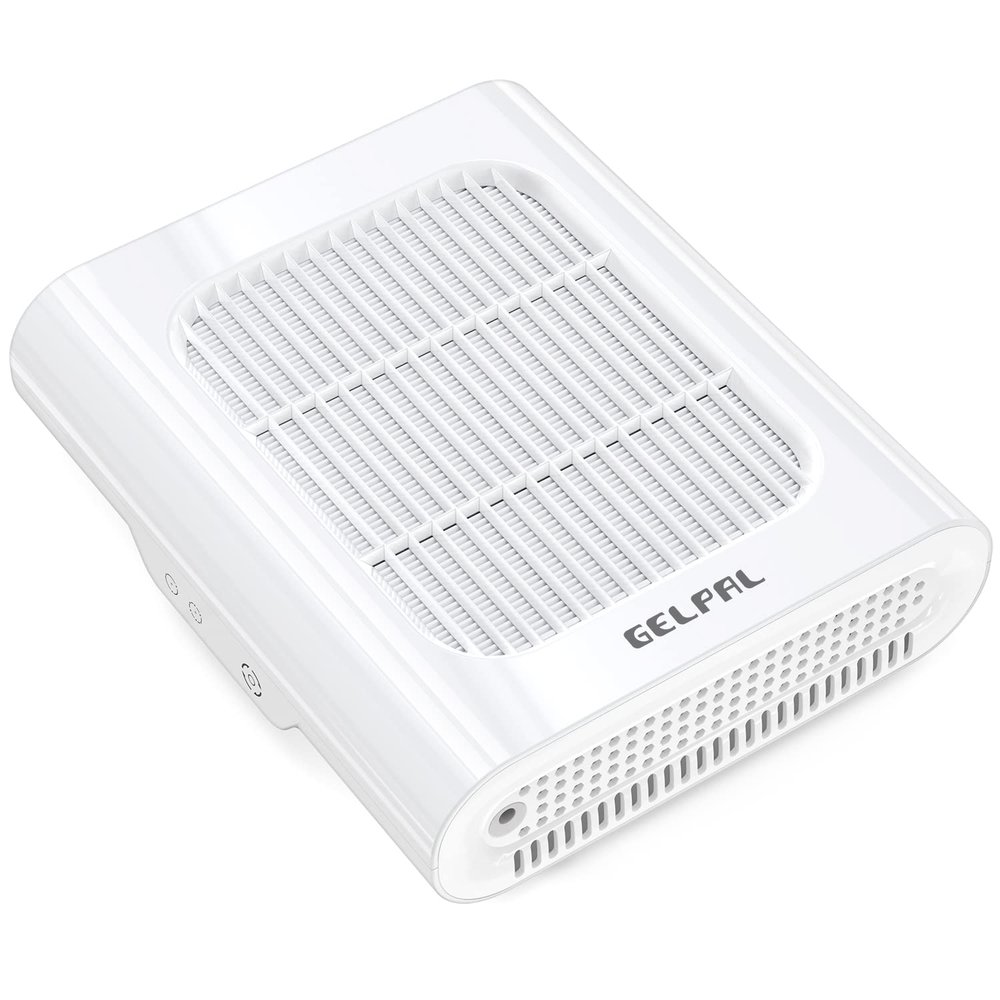 Gelpal Professional Nail Dust Collector, Adjustable Nail Dust Collector for Acrylic Nails , Electric Nail Vacuum Fan, Low Noise, Dust Collector for Nail Polishing &Salon.White.