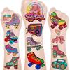 16 Sheet Roller Skate Party Favors Roller Skating Temporary Tattoos Stickers for Kids Girls Boys Throwback to 90s Roller Skate Theme Party Decorations supplies (192 PCS) view 1