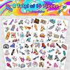 16 Sheet Roller Skate Party Favors Roller Skating Temporary Tattoos Stickers for Kids Girls Boys Throwback to 90s Roller Skate Theme Party Decorations supplies (192 PCS) view 2