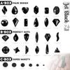 qiipii 3 Boxes Jet Black Nail Rhinestones 240 Multi-Shapes Stones for Nails Big Gems K9 Glass Flatback Round Beads Diamonds Jewels Nail Art Charms for Face Eyes Makeup Crafts Tumblers Bottles Clothes view 3