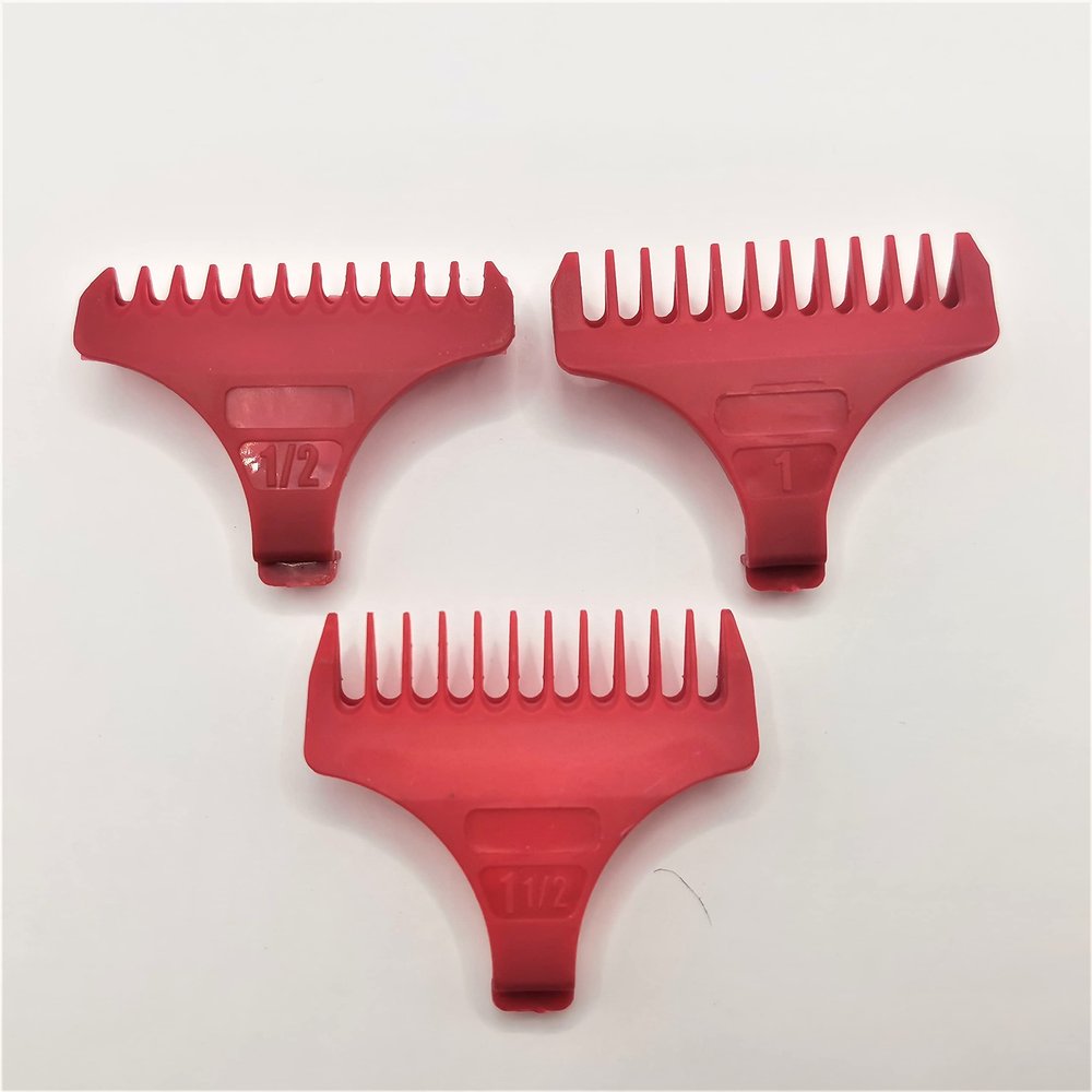 3X Hair Clipper Comb 03059-100 Replacement For 40mm Wide T-blade Trimmer 8163 8164 8248 8412 Red