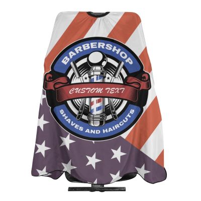 Custom Barber Cape Hairdresser Cape, Add Your Photo Text Logo Personalized Salon Cape for Men, Customized Hair Cutting Cape for Home Salon Barbershop