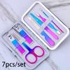 7/10/12/18/19Pcs/Set Manicure Set Pedicure Nail Tools Kit Stainless Steel Nail Cutter Scissor Clippers Professional Manicure Set,XC,7Pcs view 2