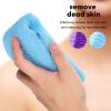 Beavorty 4-Pack Nylon Exfoliating Body Scrubber Bath Towels with Handles 39 Inch Japanese Style Shower Cloths for Dead Skin Removal on Neck Back Feet view 3