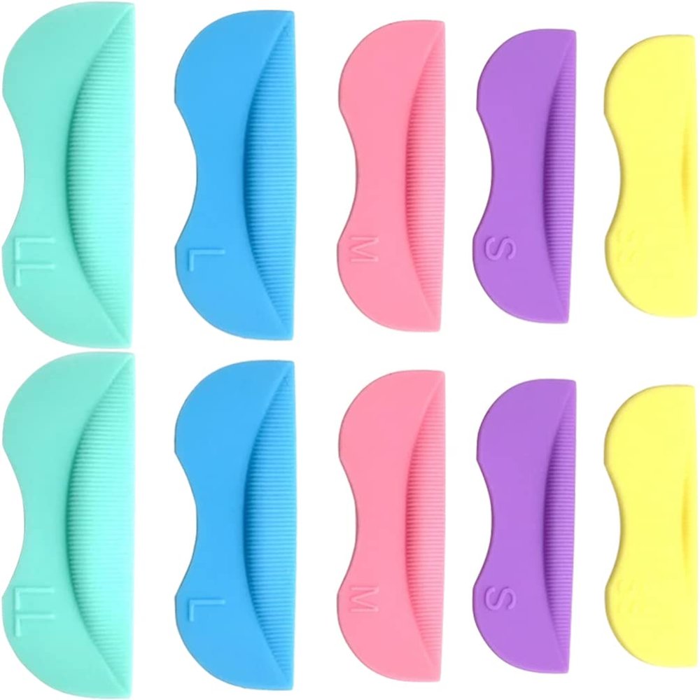 Beavorty 5pairs Silicone Eyelash Perming Pads Reusable Tools for Beauty Salons and Home Use Washable Pads for Perming and Lifting Lashes