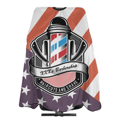 Custom Barber Cape Hairdresser Cape, Personalized American Barbershop Salon Cape for Men, Customized Hair Cutting Cape for Home Salon Barbershop