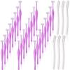 ANCIRS 30 Pack Eyebrow Trimmer Razors for Women Makeup, Facial T Shape Shaver Tool for Eye Brow, Stainless Steel Eyebrow Trimming Kit for Girls- 24 Purple & 6 White view 1