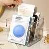 2 Pcs Acrylic Makeup Mask Paper Storage Box, 6.2x6.2x5.7 In Cover Desktop Cosmetics Debris Cotton Pad, Swabs, Sanitary Napkin Organizer, Transparent Dustproof Finishing Container view 3