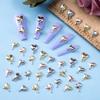 PAGOW 120Pcs 3D Heart Nail Charm Punk Chrome Droplets Lava Metal Molten Irregular Shape Alloy Jewelry Love DIY Nail Accessories Supplies Valentine's Day Decoration Gold Silver view 2