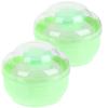 Beaupretty 2pcs Powder Puff Box Empty Makeup Powder Containers and Sturdy Design for Boys and Girls and Adults for Hot and Humid Weather view 2