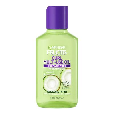 Garnier, Fructis Curl Multi-Use Hydrating Oil for All Curl Types, 3.8 Fl Oz