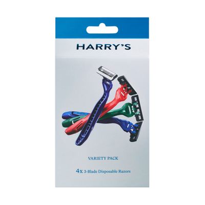 Harry's, Men's Disposable 3 Blade Razors, 4 Count