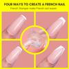 Makartt 12 PCS French Nail Art Stamper Kit,2 PCS Jelly Nail Stamper 4 PCS Silicone Replaceable Stamper Head and 6 Sheets French Manicure Edge Auxiliary Nail Guide Stickers For Gel Polish Design view 3