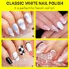 Makartt 7PCS French Nail Art Stickers Kit, 8ML White Gel Polish,6 Sheets French Design Stickers,Self-Adhesive French Manicure Strips Guides Kit For Beginner DIY Design view 3