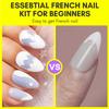 Makartt 7PCS French Nail Art Stickers Kit, 8ML White Gel Polish,6 Sheets French Design Stickers,Self-Adhesive French Manicure Strips Guides Kit For Beginner DIY Design view 4