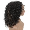 LUXLUXE Nadia 14.5 Side-parted HD Lace Front Medium Length Natural Looking Curls With Fine Baby Hair, Heat Resistant Fibers, (Black with Golden Highlights) view 4