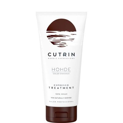 Cutrin Hohde Espresso Toning Treatment 200 ml. A pigment-rich treatment for dark brown hair that refreshes and maintains brightness and shine between colour treatments