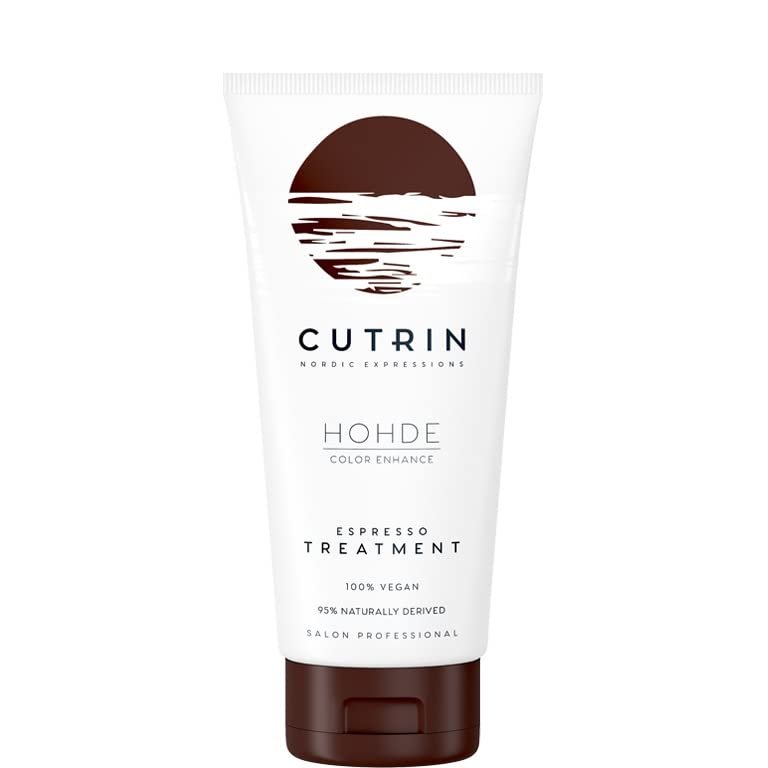 Cutrin Hohde Espresso Toning Treatment 200 ml. A pigment-rich treatment for dark brown hair that refreshes and maintains brightness and shine between colour treatments