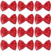 12 Pieces Red Sequin Bows for Girls 4.7" Large Cheer Hair Bow with Alligator Clips Hair Accessories for Kids Toddler Cheerleaders Teen Girls College Sports view 1
