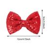 12 Pieces Red Sequin Bows for Girls 4.7" Large Cheer Hair Bow with Alligator Clips Hair Accessories for Kids Toddler Cheerleaders Teen Girls College Sports view 2