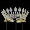 Luxury Wedding Tiaras Large 5A Cubic Zirconia Round Pageant Crown for Women Huge Princess Queen Crown Crystal Headband Big Bridal Hair Accessories (Gold) view 2