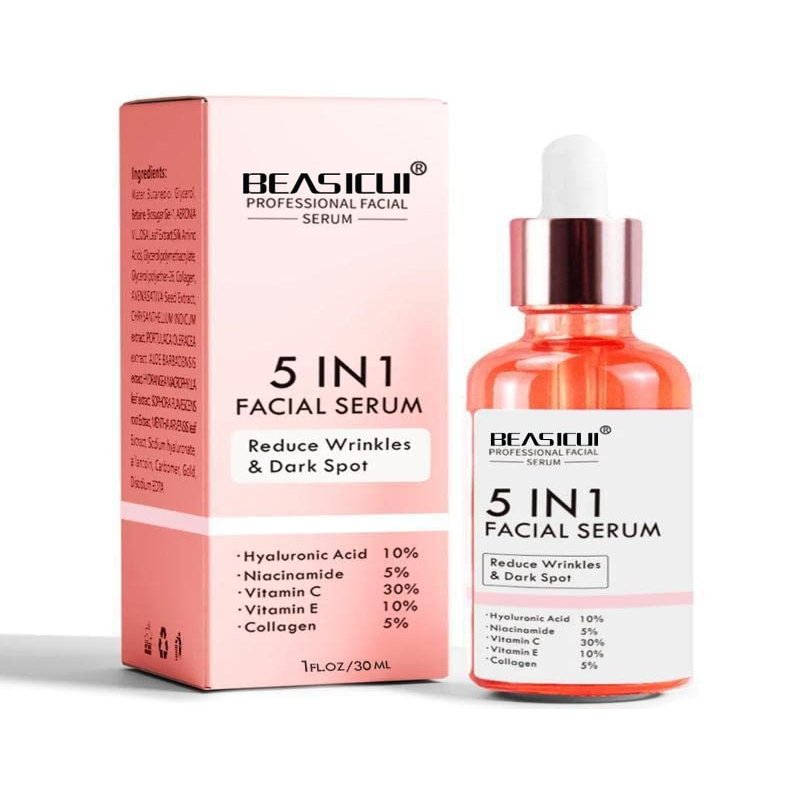 BEASICUI Vitamin C Serum for Face  Anti Aging Face Serum with Vitamin C, Hyaluronic Acid, Vitamin E  Radiance Serum for Dark Spots, Even Skin Tone, Eye Area, Fine Lines & Wrinkles, 1 Fl Oz