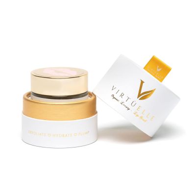 Virtuelle Lip Scrub- 100% Natural Lip Scrub - Organic Luxury 3-in-1 lip scrub - Exfoliate, Plump And Hydrate Chapped Lips (Cinnamon Vanilla, 17 grams)