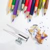 SOLUSTRE Eyebrow Pencil Sharpener Manual Metal Sharpener for Eyebrow and Makeup Pencils Design for Easy Use for Artists and Students view 2