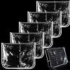 5 Pieces Chair Back Cover Salon Chair Cover Plastic Clear Round Chair Back Cover Prevents Damage to Spa/Salon Chair, Hairdressing Chair Back Covers Fits Most Standard Salon Chairs, Office Chairs view 1