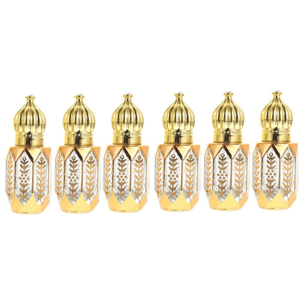 GLEAVI 2sets Essential Oil Rollers Perfume Containers Mini Bottles Travel Size Refillable 3pcs*2