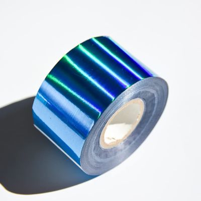 1roll NailMAD 4cm x120M Blue Foil Paper Silver Starry Sky Nail Foils Rose Gold Nail Transfer Stickers Decals Manicure Nail Art Decorations (Holo Sky Blue)