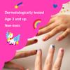 Omy Unicorn Nail Stickers for Kids - 200 Stickers, Waterproof, Durable, Fun, Creative Designs | Strong Enough to Last Through Hand Washing - Easy to Apply, Safe, Non-Toxic | Age 3 and Up view 4