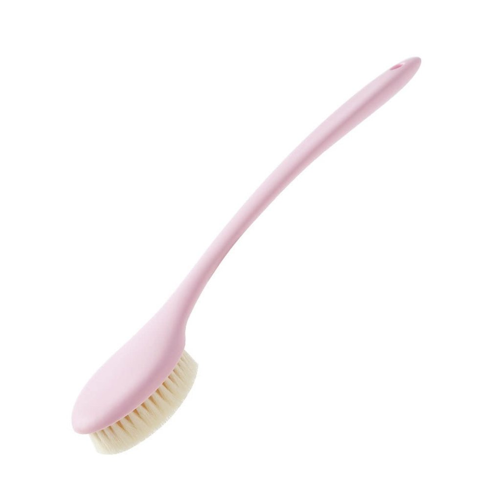 LUYILA Ergonomic Streamlined Back Brush Scrubber, Bath Scrubber Body Brush for Showering, Shower Brush for Men & Women (Color : Pink)
