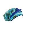 Bouffant Medical Scrub Cap - Hooked On Fish  Sea Turtles  Deep Aqua/Gold - Sweatband Ponytail Pouch Tie Back Hats Scrub Hats. Scrub Hat for Women & Men tie Back. Nurses Hats Ponytail Holder view 1