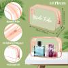 Amylove 10 Pcs Bridesmaid Makeup Bag for Bridal Party Gifts Clear Makeup Bags Toiletry Bridesmaid Proposal Gift Cosmetic travel Cosmetic Bag for Wedding Bachelorette Party Favor(Pink) view 3