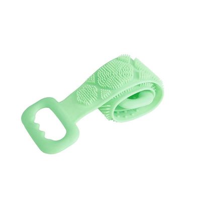 LUYILA Exfoliating Bath Washcloths Silicone Back Exfoliating Shower Pads, Extra Long Scrubber Skin Clean Shower Brushes, Back Scrubber Men Women Bath Towel Massage (Color : Green)